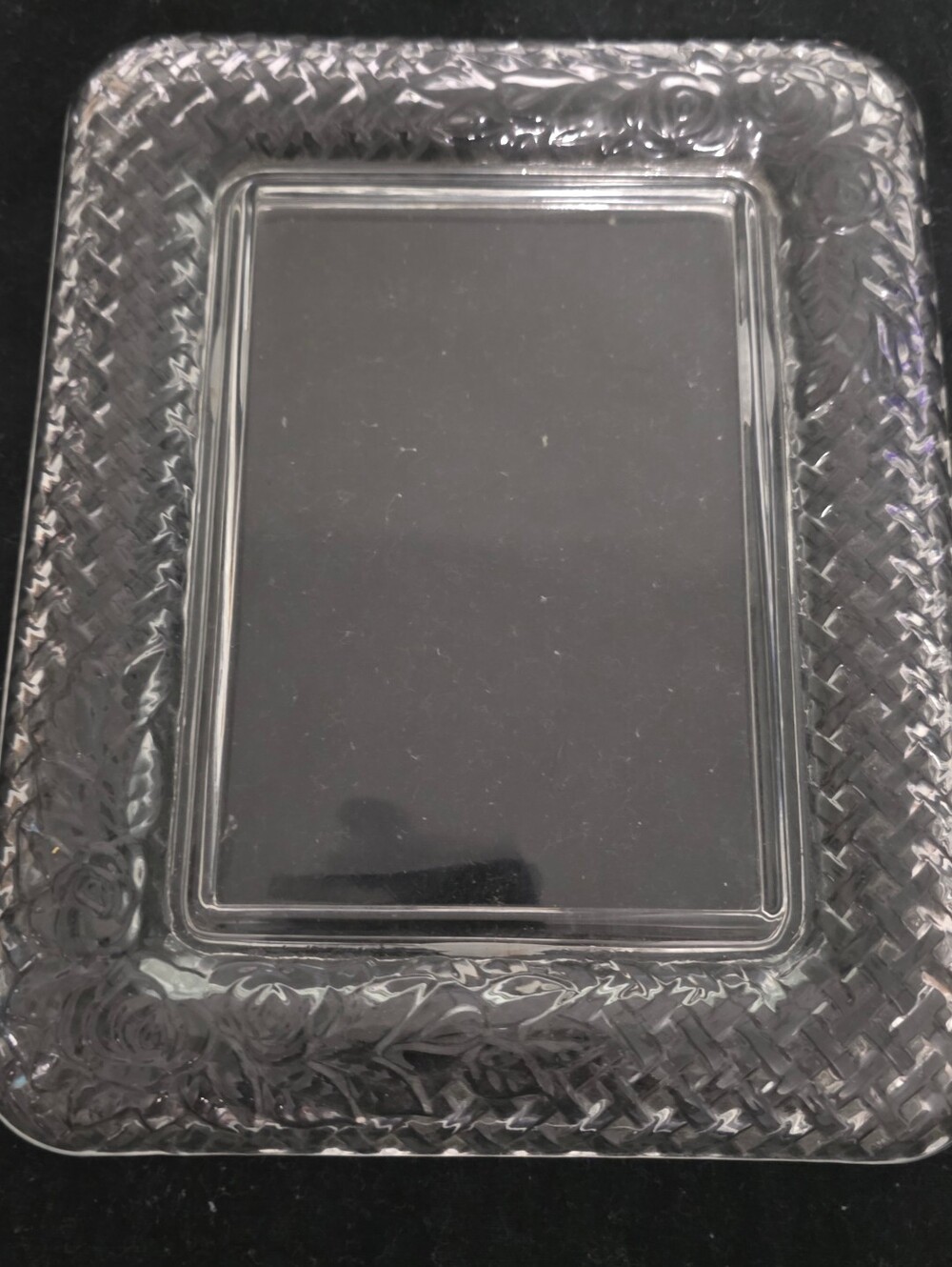 Clear Glass With Floral Design Floral